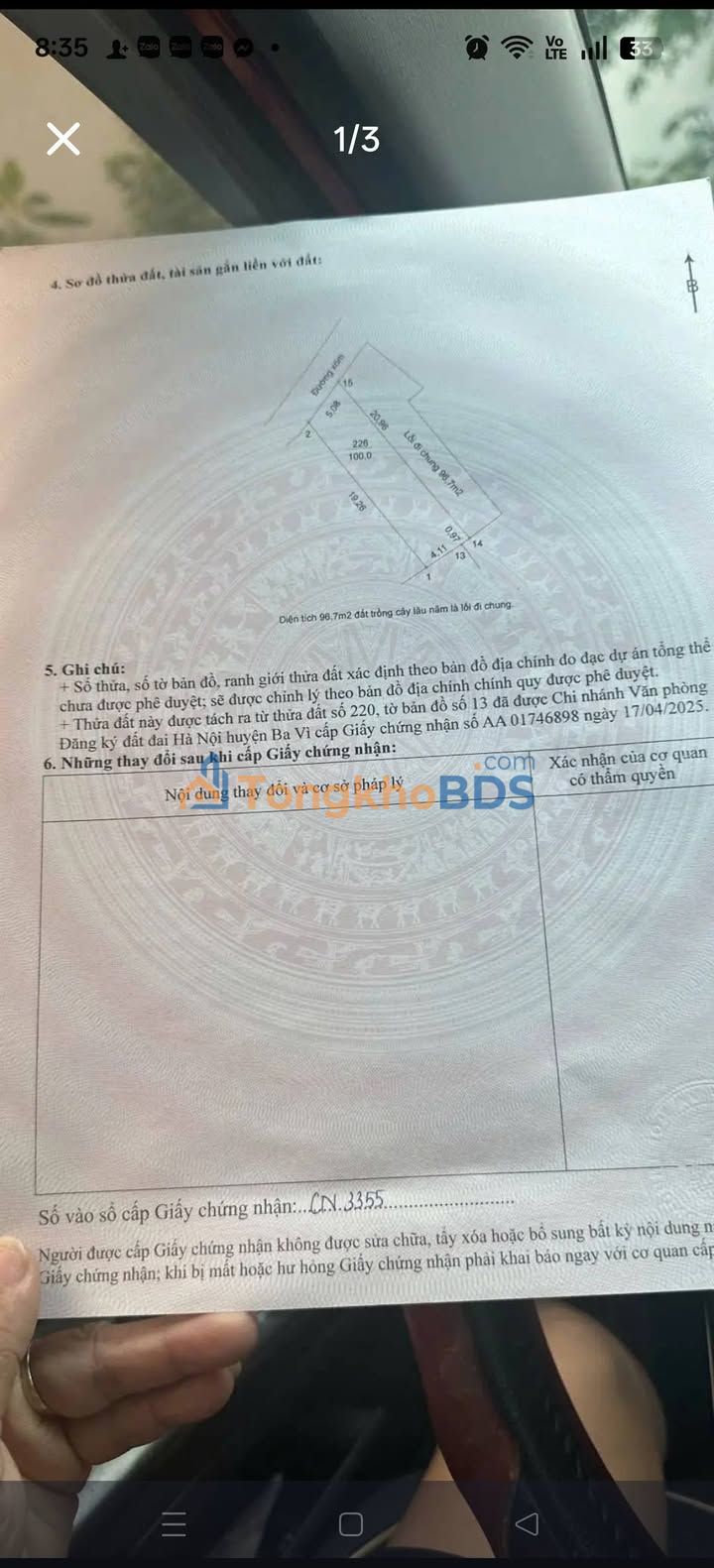 Đất nền Ngọc Nhị Cẩm Lĩnh 100m² 795 triệu - Sổ đỏ chính chủ