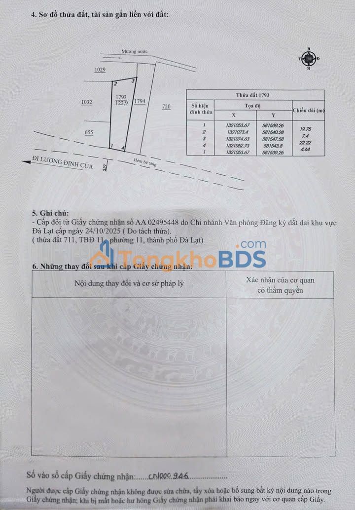 Đất Lương Đình Của 123m² 4,5 tỷ - Xây dựng tự do
