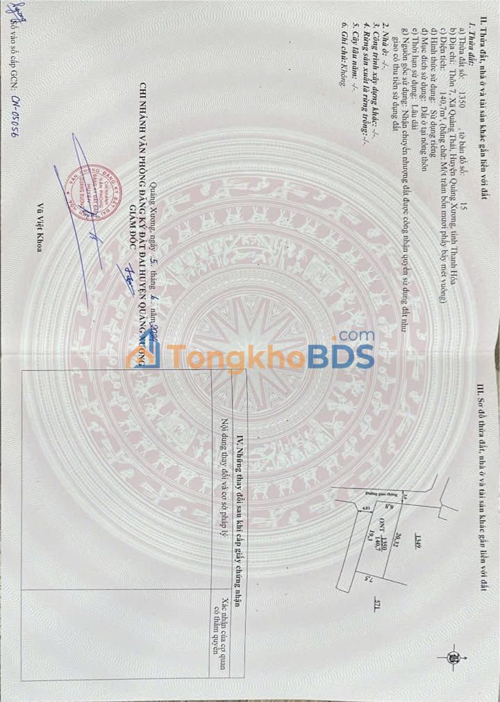 Đất nền Quảng Thái 138m² - Xây dựng tự do, gần QL1A