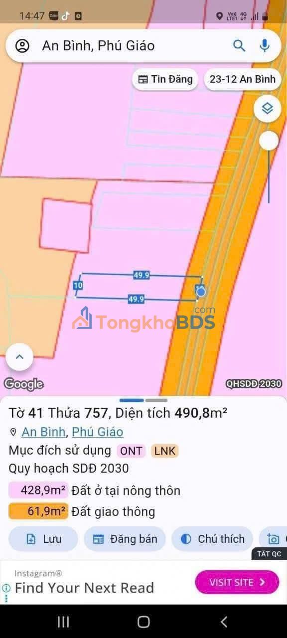 Đất nền Tam Lập Bình Dương 600m² 1,55 tỷ - Sổ đỏ chính chủ
