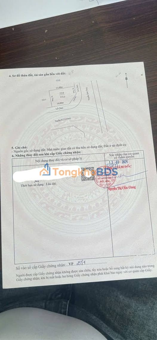 Nhà tái định cư VinGroup Hậu Nghĩa 141m2 4.5 tỷ - Chính chủ bán