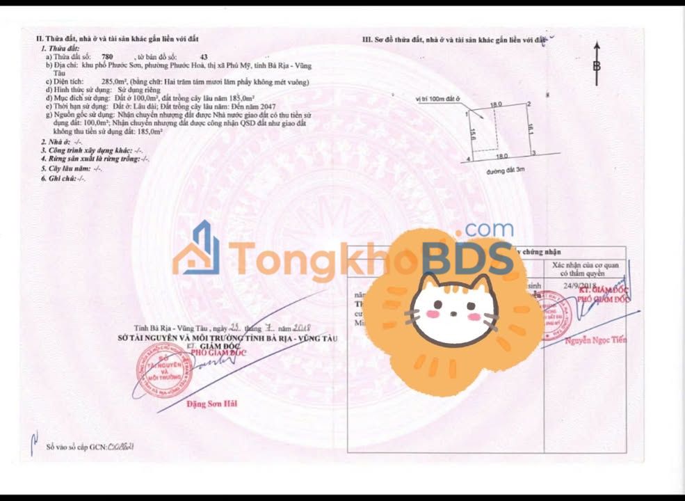 Đất nền Lam Sơn Phước Hòa 288m² 4.5 tỷ - Sổ đỏ chính chủ