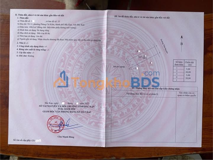 Đất nền QL3 Bắc Kạn 100m² - Xây dựng tự do