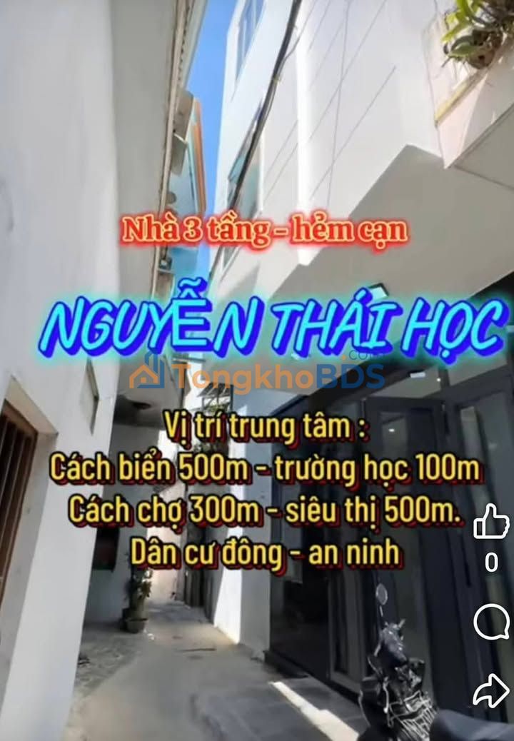 Nhà 3 tầng Quy Nhơn 44m2 3.75 tỷ - Ô tô vào tận nơi