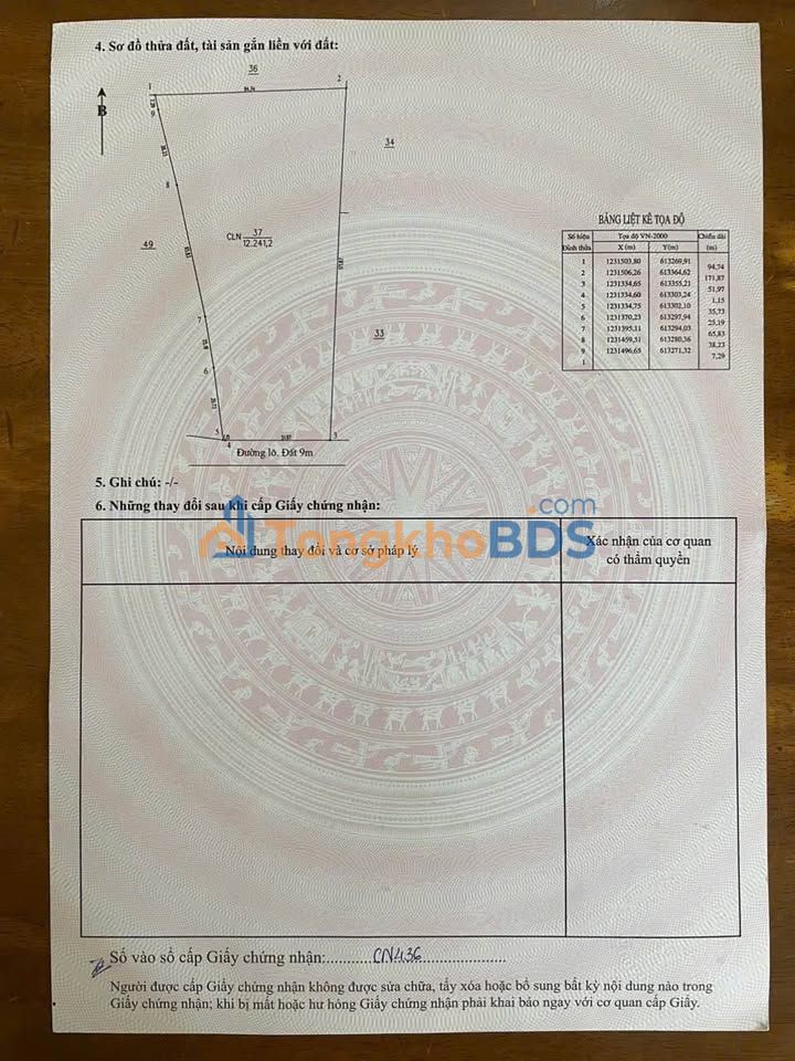 Đất nền Tân Mỹ Bắc Tân Uyên 1.3ha 25 tỷ - Sổ đỏ chính chủ