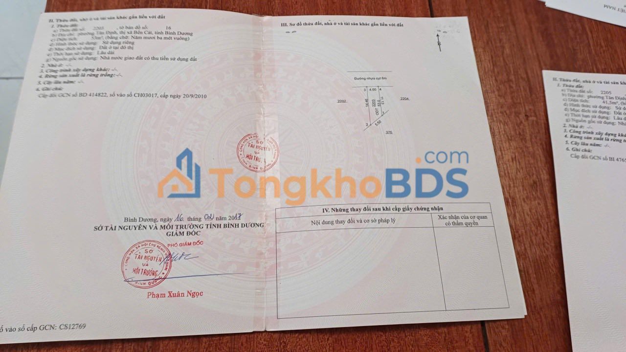 Nhà Tân Định Bến Cát 53m² 1.1 tỷ - Giá tốt hiếm có