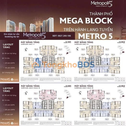 Căn hộ Metropoli5 An Khánh 78m² - View panorama đẹp
