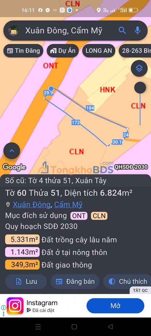 Đất Vàng Cẩm Mỹ 6824m² - Sổ Đỏ Sẵn Sàng, Đón Sóng Sân Bay Long Thành