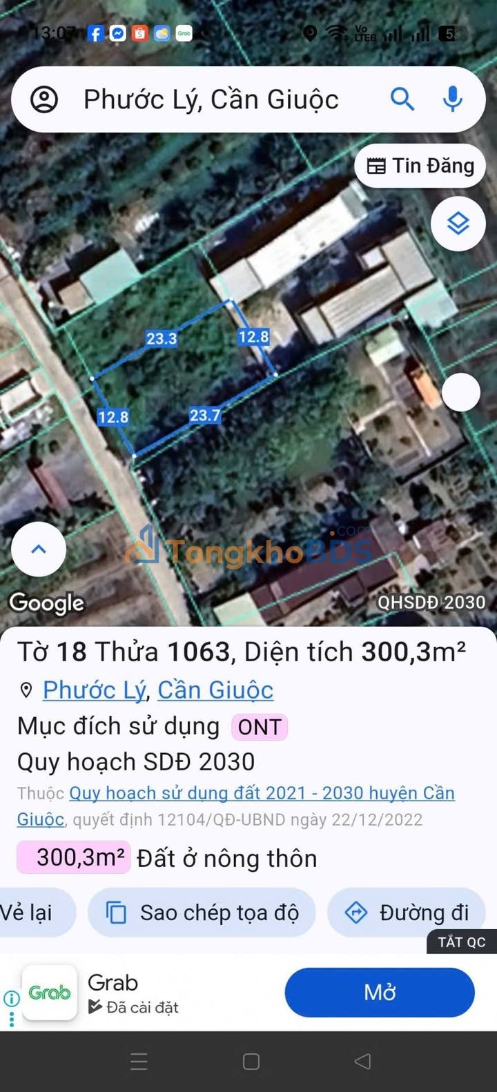 Đất nền Cần Giuộc Long An 300m² 3.35 tỷ - Sổ đỏ chính chủ