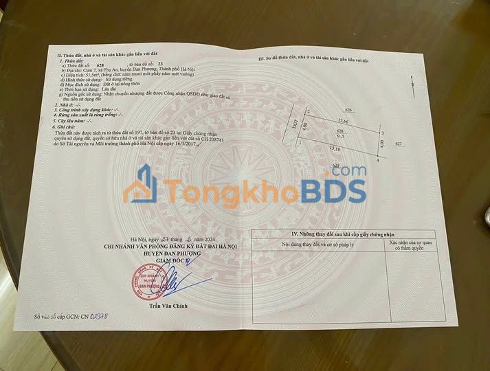 Đất nền Thọ An Đan Phượng 52m² 2.6 tỷ - Đường to ô tô