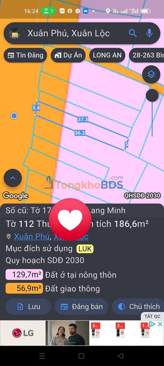 Đất nền Xuân Phú TL765 333m² - Sổ đỏ chính chủ