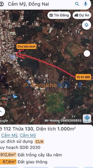 Đất Vàng Cẩm Mỹ - 863.5m² Sổ Hồng, Cách Chợ 500m Chỉ 1 Tỷ