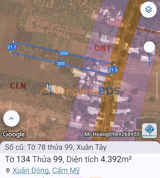 Đất nền Xuân Đông Cẩm Mỹ 4.392m² giá 4,85 tỷ - Sổ đỏ chính chủ