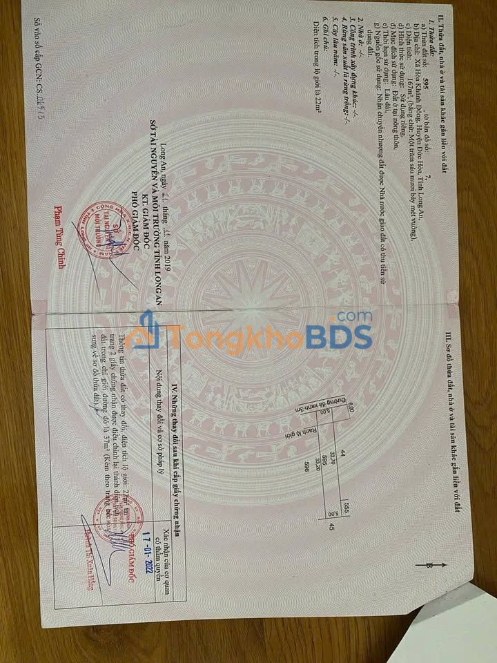 Đất Hòa Khánh Đông Đức Hòa 165m² 970 triệu - Pháp lý rõ ràng