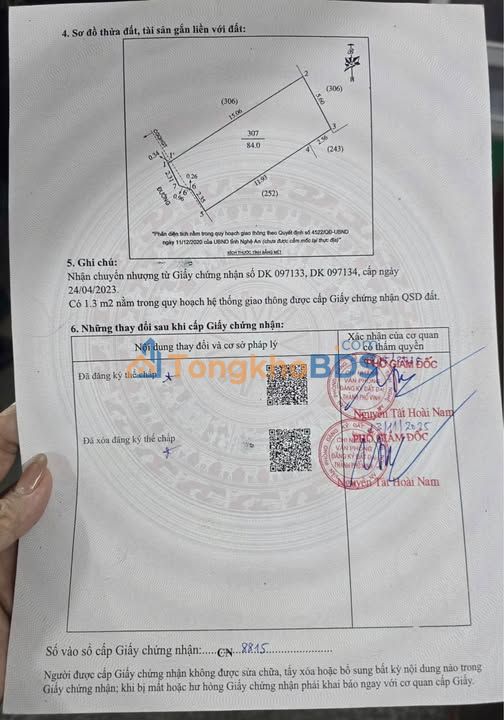 Đất nền Hoàng Văn Thụ Vinh 84m² 6.3 tỷ - Sổ đỏ chính chủ