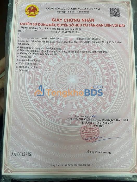 Nhà 2 Tầng Trục Chính Liên Bảo, Vĩnh Yên - 125m² Ô Tô Tránh Nhau