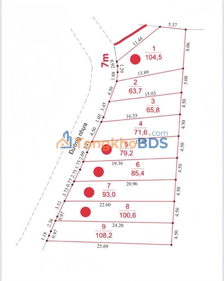 Đất nền Phước Hòa 104m² 400-599 triệu - Sổ đỏ chính chủ