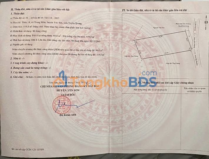 Đất nền Minh Xuân Tuyên Quang 579m² 1.85 tỷ - Xây dựng tự do