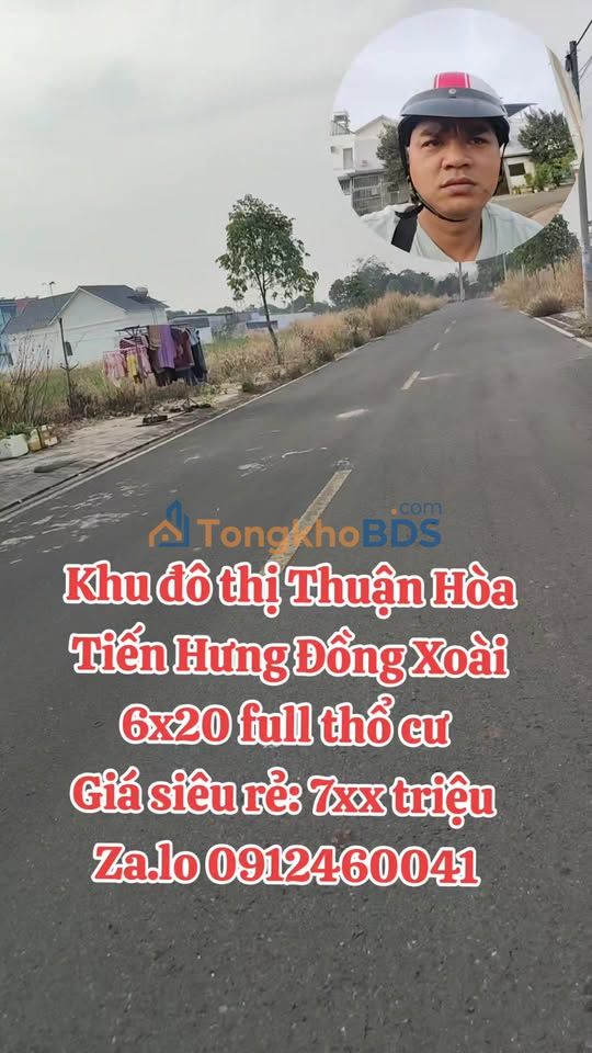 Đất nền 120m² full thổ cư - Tiến Hưng, Đồng Xoài - Giá 7xx triệu