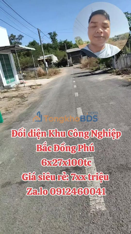 Đất nền 156m² đối diện KCN Bắc Đồng Phú - Giá tốt đầu tư