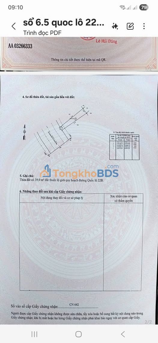 Đất nền Long Hoa Tây Ninh 715m² 325 triệu/m² - Sổ đỏ chính chủ