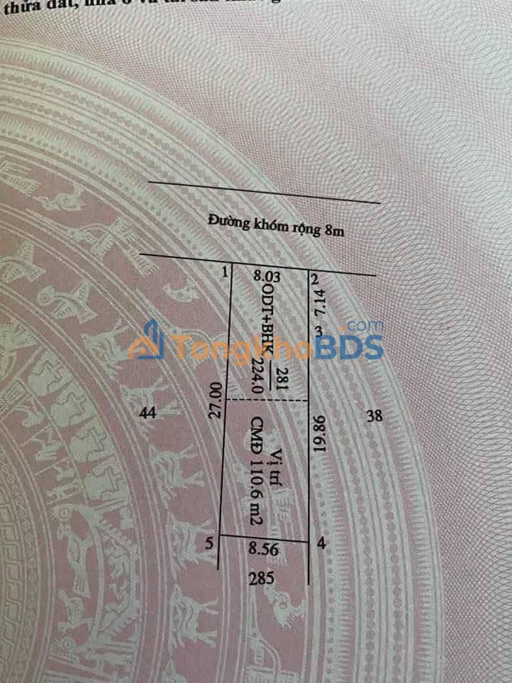 Đất nền Khu phố 9 Hồ Xá 216m² 600-699 triệu - Sổ đỏ chính chủ