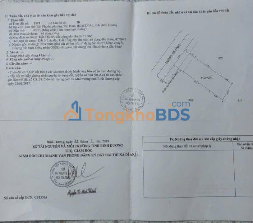 Đất nền Dĩ An 90m² 2.7 tỷ - Sổ đỏ chính chủ