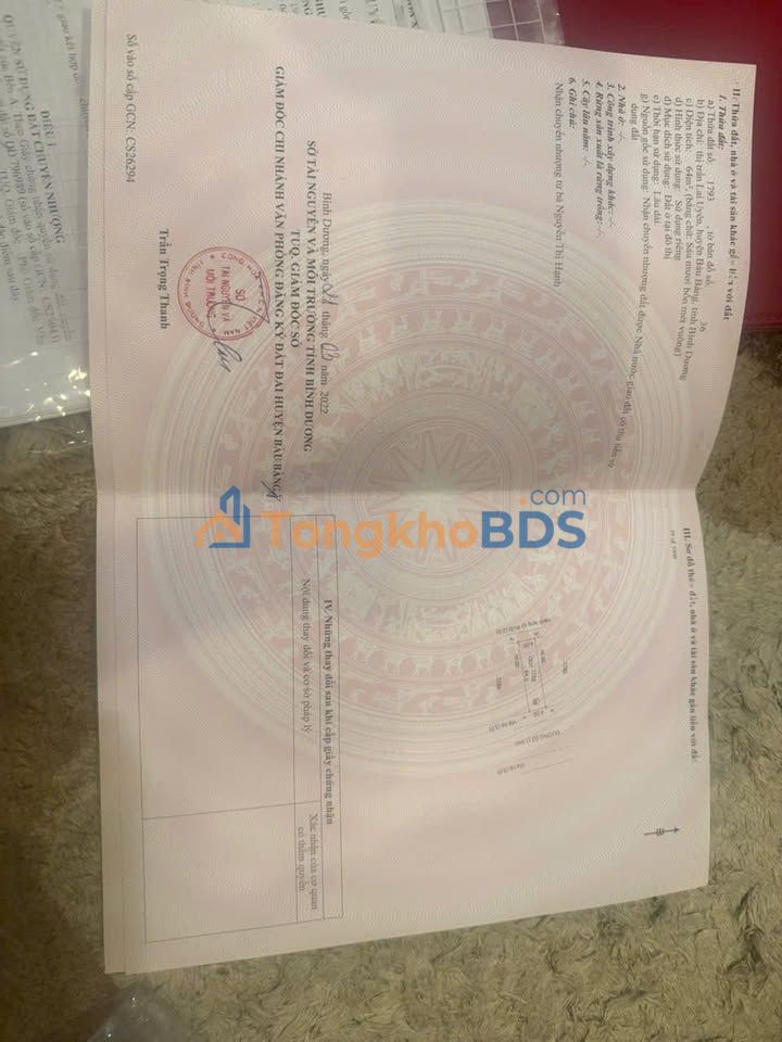 Đất nền QL13 Phú Giáo 74m² 790 triệu - Sổ đỏ chính chủ