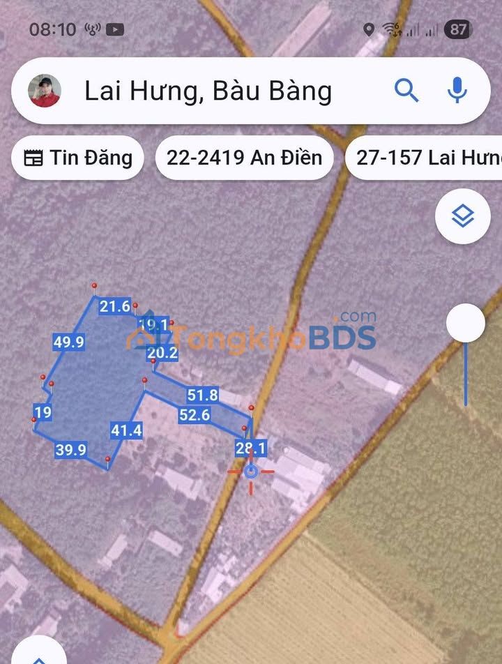 Đất nền Mỹ Phước Bến Cát 3.458m² 4 tỷ - Đường to ô tô