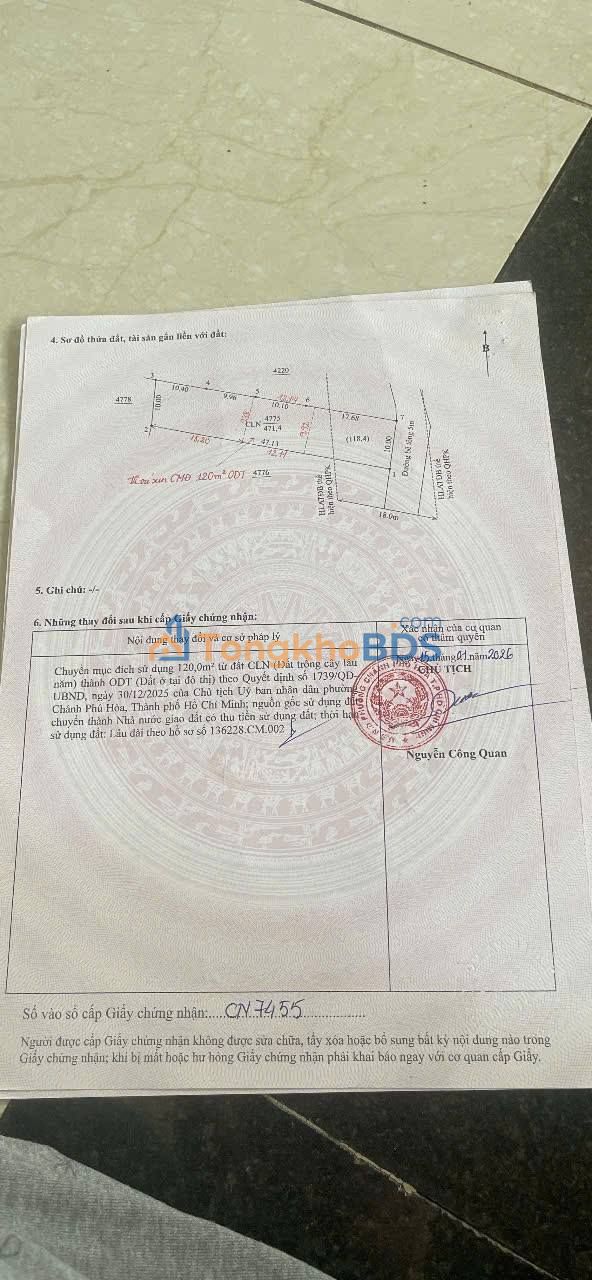 Đất nền Thái Hòa Tân Uyên 460m² 2.3 tỷ - Pháp lý rõ ràng