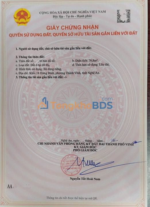 Đất Minh Khai Hồng Bàng 76.8m² 5 tỷ - Sổ đỏ chính chủ