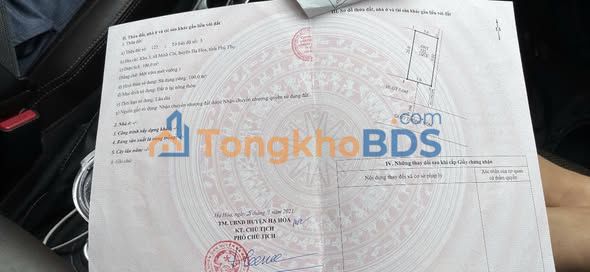 Đất thổ cư Minh Côi Hạ Hoà 100m² - Đất thổ cư 100%