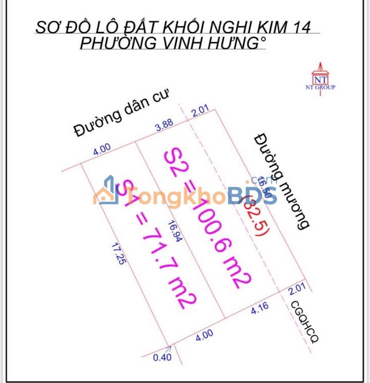 Đất Thăng Long Vinh 71m² 1.6 tỷ - Sổ đỏ chính chủ