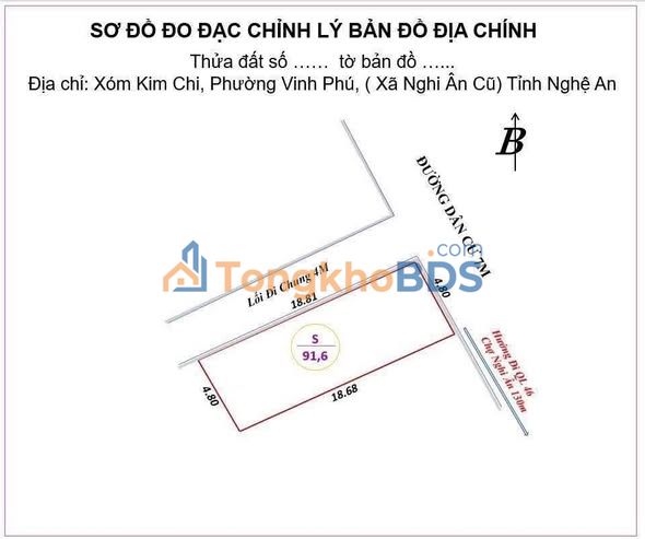 Bán Đất Góc Vị Trí Vàng Phường Nghi Phú, TP Vinh - 92m² Giá 2.55 Tỷ