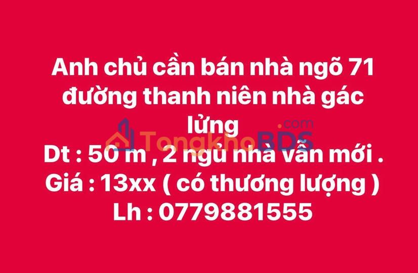 Nhà ngõ 71 Thanh Niên Cẩm Phả 50m² 1.3 tỷ - Chính chủ bán