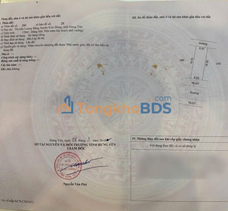 Đất nền thị trấn Lương Bằng 240m² 11 tỷ - Tiềm năng tăng giá