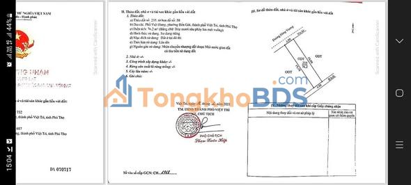 Đất Đại lộ Hùng Vương Việt Trì 76m² 5 tỷ - Đất thổ cư 100%