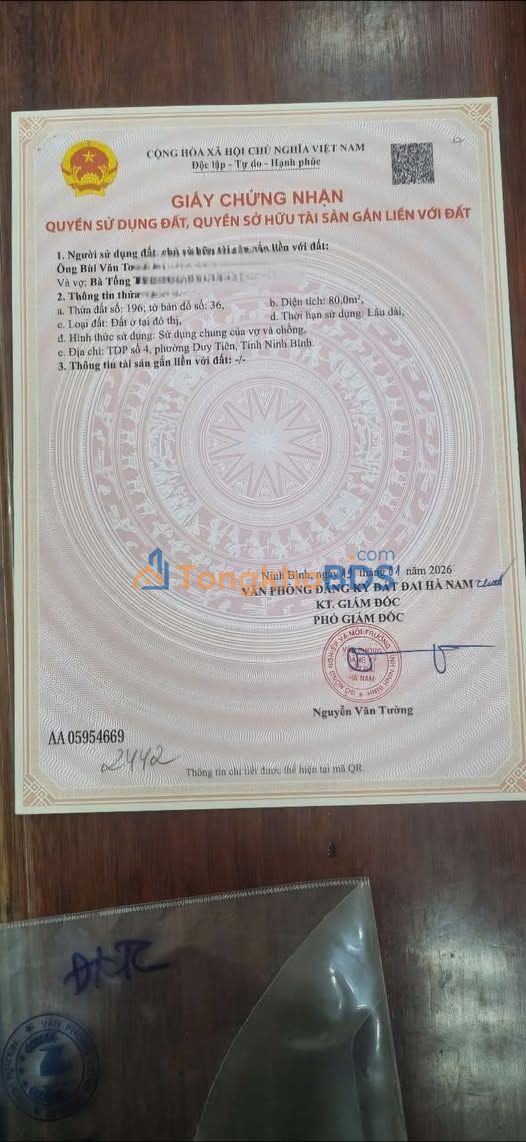 Đất nền Hòa Mạc Duy Tiên 80m² từ 2 tỷ - Đường to ô tô