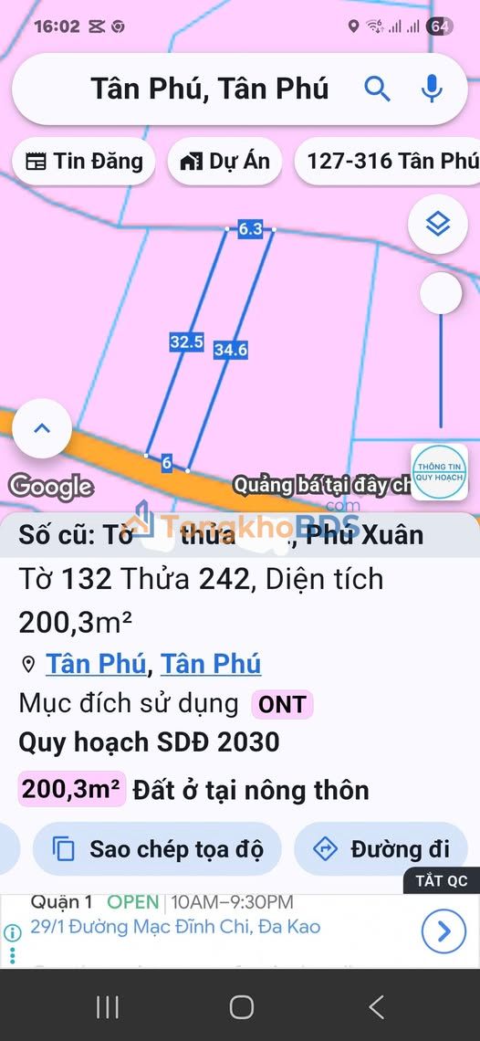 Đất nền Tân Phú Đạ Huoai 198m² 0,8 tỷ - Sổ đỏ chính chủ