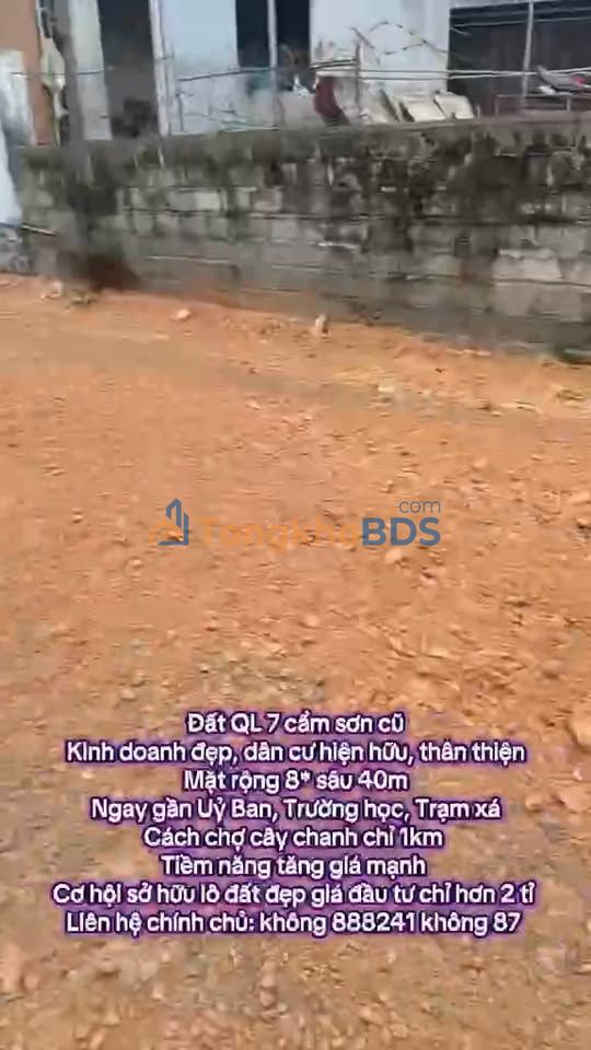 Đất QL7 Cẩm Sơn 320m² giá thỏa thuận - Đường to ô tô