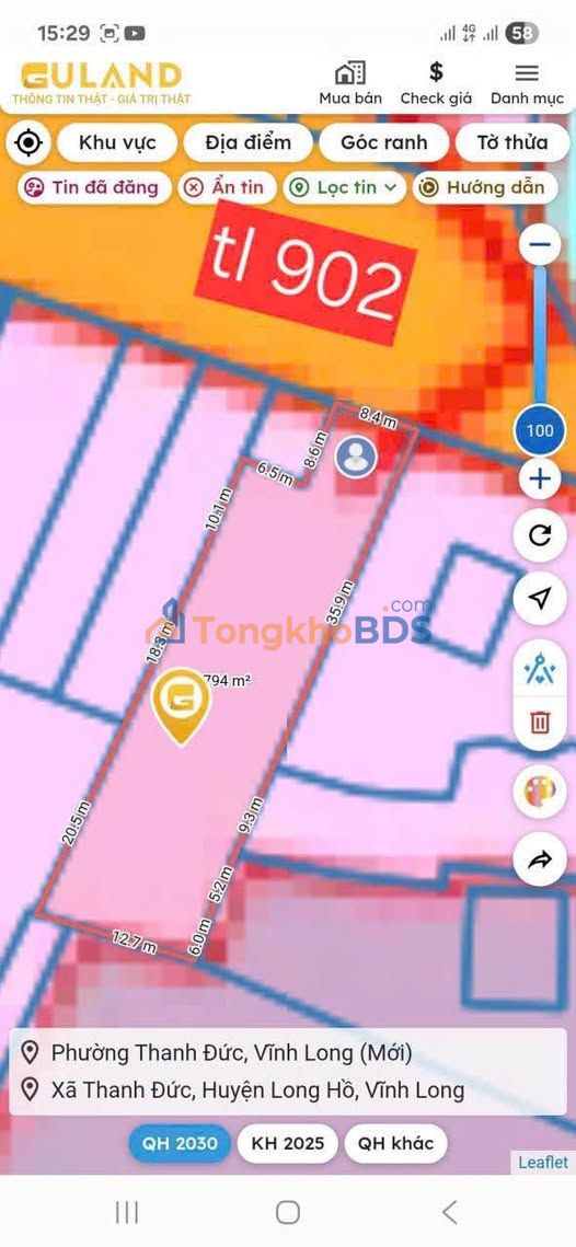 Đất nền Vĩnh Long 789m² 4.734 tỷ - Tiềm năng tăng giá