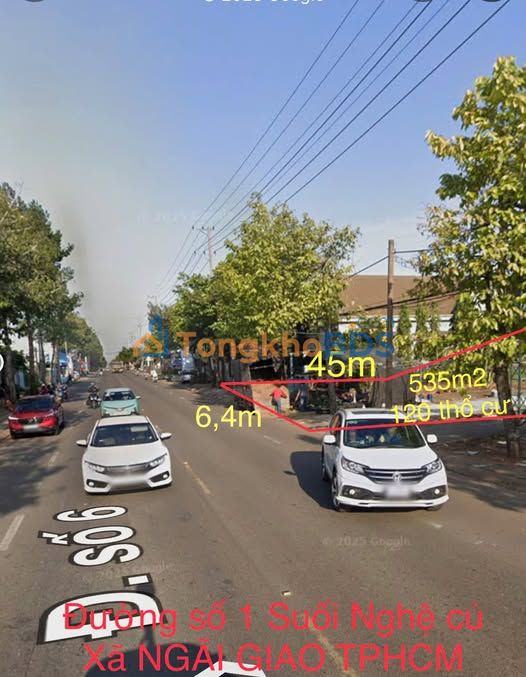 Đất Nền Mặt Tiền Kinh Doanh 539m² - Ngãi Giao, Bà Rịa - Vũng Tàu - Giá 4.5 Tỷ