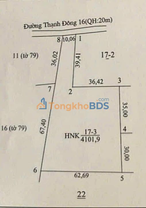 Đất Thạnh Đông Tân Châu 4.100m² 690 triệu - Hạ tầng hoàn thiện