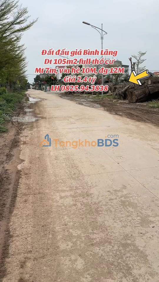 Đất nền Đại Sơn Hải Phòng 105m² 2.4 tỷ - Sổ đỏ chính chủ