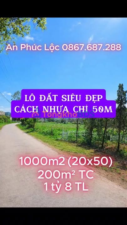 Đất nền Nam Hà 1.000m² giá 1,8 tỷ - Sổ đỏ chính chủ
