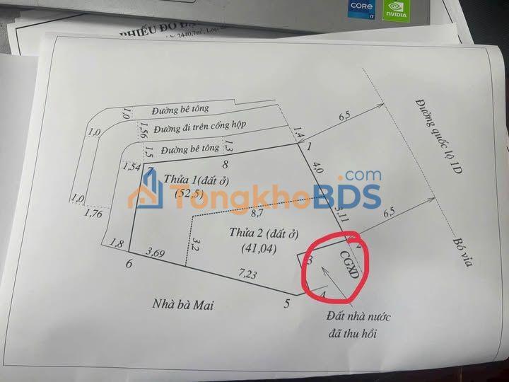 Đất mặt tiền Tây Sơn Nhơn Phú 52,5m² giá 2,2 tỷ - Sổ đỏ chính chủ