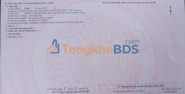 Đất nền Cần Giuộc Long An 2.278 tỷ - Sổ đỏ chính chủ