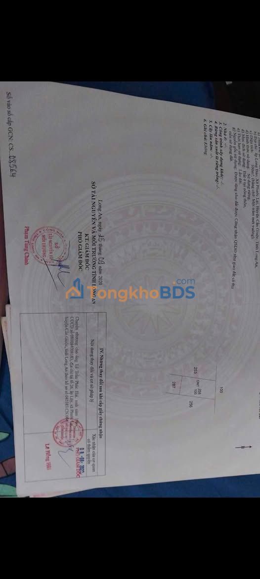 Đất nền Phước Lại Cần Giuộc 100m² - Sổ đỏ chính chủ