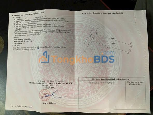 Đất Vàng Quốc Oai 181m² - Tiềm Năng Dòng Tiền Vượt Trội