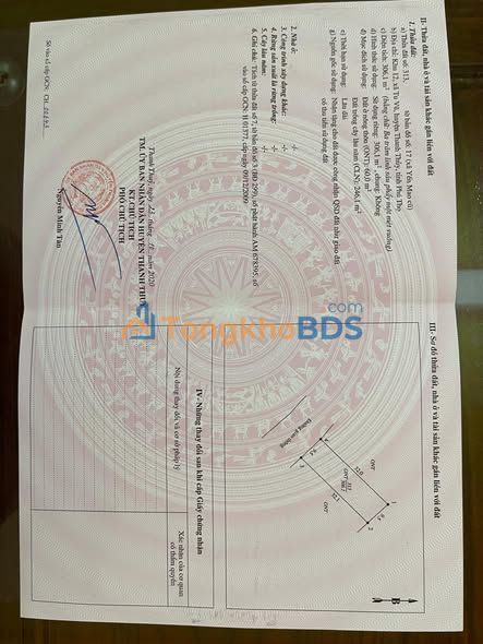 Đất nền Tu Vũ Phú Thọ 60m² thổ cư - Sổ đỏ chính chủ